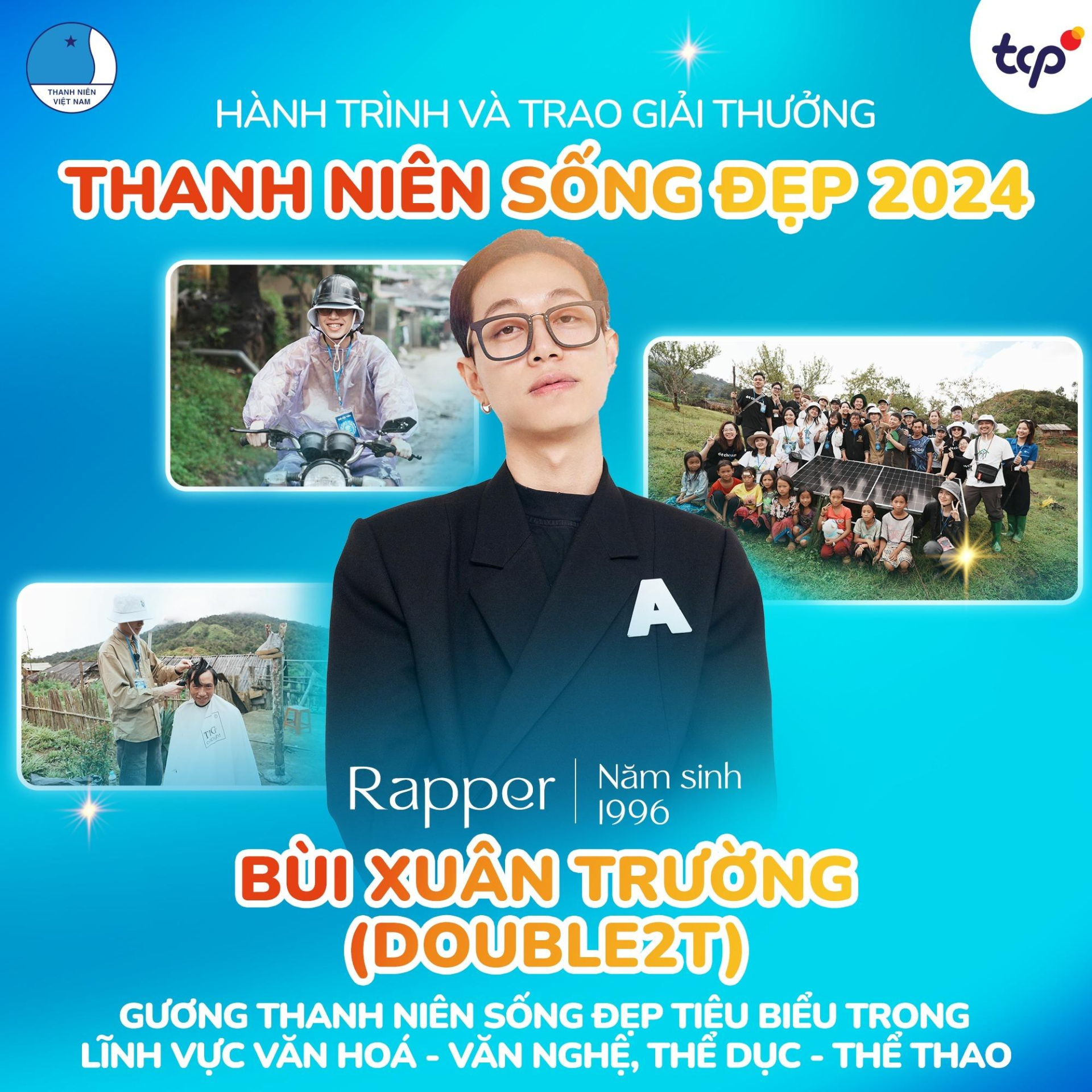 rapper-double2t-nhan-giai-thuong-thanh-nien-song-dep-2024-1